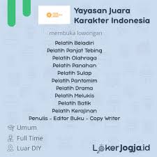 We did not find results for: Lowongan Kerja Pelatih Penulis Editor Buku Copy Writer Di Yayasan Juara Karakter Indonesia Lokerjogja Id