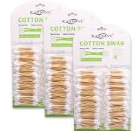 Custom Bamboo Cotton Swabs in Small Packs Attached to ...