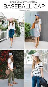 Four Ways To Wear A Baseball Cap This Summer Merricksart Com Cap Outfits For Women Outfits With Hats Cap Outfit Summer