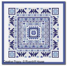 Check spelling or type a new query. Riverdrift House Hungarian Blue Square Cross Stitch Pattern