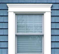 A Cornice Or Crown Molding Can Add Decorative Detail The Top Of The Window Or Head Casing Should Have A D Outdoor Window Trim Window Trim Exterior Window Trim