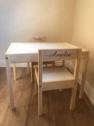 Personalised Childrens Kids Ikea Table And Chairs 2 Names Ikea Table And Chairs Ikea Table Personalized Childrens