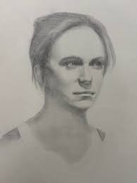 A couple of my portrait drawings from days of yore that I pulled out for my  drawing class. There are things I would change now but I am still pretty  happy with