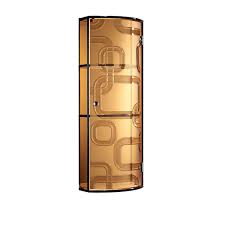 Sold and shipped by howard miller. Crystal Gold Glass Cabinet With Three Tiers
