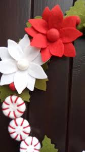 Christmas wreath, felt flower, Christmas decorations, home decor, door  wreath