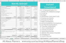 How I Use Excel To Organize All My Travel Plans Research Itinerary Hotel Tours Bookings Packing List Etc All About Planners Travel Planner Template Road Trip Planner Trip Planning