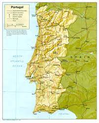 Bildungskarte von portugal für schulen. Landkarte Portugal Reliefkarte Weltkarte Com Karten Und Stadtplane Der Welt