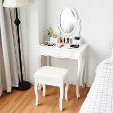 This is samira dahdal sayegh, how are you guys?are you thinking of giving your dark old bedroom furniture a fresh n. White Simple Vanity Makeup Table With Mirror 3 Drawers Dresser Antique Paint Bedroom Furniture Makeup Chair Hb84003 Aliexpress