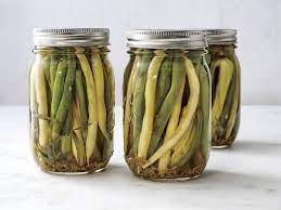 Spicy Pickled Green And Yellow Beans Recipe Recipe Yellow Beans Recipe Spicy Pickled Beans Beans