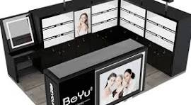 12 ft by 8 ft black cosmetic kiosk mall cosmetic stand ...