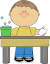 Clean Student Desk Clipart
