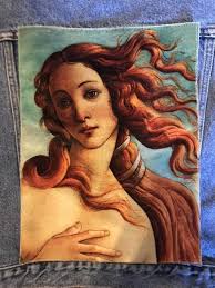 Botticelli The Birth Of Venus Close Up Face Huge Velvet Back Etsy The Birth Of Venus Venus Art Classical Art