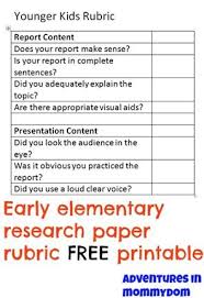 How To Write A Research Paper Research Paper Elementary Rubrics