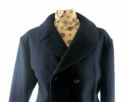 Only 1 available and it's in 5 people's carts. Classic Navy Blue Mens Peacoat Jacket Xxl Blue 17 Vintage Clothing