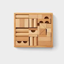 The Endless Creative Possibilities Of The Wooden Block Set Make It An Essential Heirloom Toy Made With Forest Stewards Wooden Blocks Wooden Blocks Toys Wooden