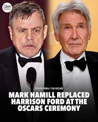 Luke Sk— ahem, Mark Hamill had to step in to present the Academy Award for  Best Score after the original presenter, Harrison Ford, canceled due to  shingles. Conveniently, they played the Star