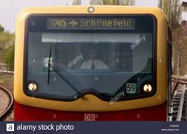 Berlin S Bahn Train Line 45 Towards Schoenefeld Airport Stock Photo Schonefeld Airport Stock Photos Photo