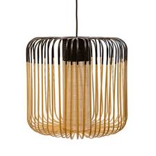 A bamboo pendant lamp is always a good decision when it comes to decorating your home. Pendant Light Bamboo Light Outdoor M Red O45cm H40cm Forestier Nedgis Lighting