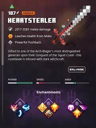 A heartstealer is a unique melee weapon in minecraft dungeons. Just Got My First Heartstealer What Enchants Are Recommended R Minecraftdungeons