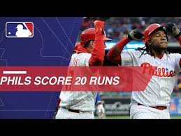 The Phillies Crush Two Grand Slams And Score 20 Runs To Blow Out Marlins Youtube Phillies Grand Slam Marlins