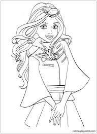 Printable the descendants 3 from disney coloring page. Descendants 3 Coloring Pages Audrey Queen Of Mean