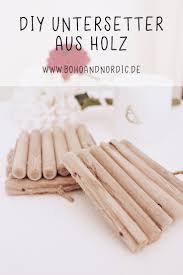 Diy Untersetzer Aus Holz Selber Machen Einfache Und Schone Bastelidee Diy Geschirr Diy Basteln Einfach Diy Geschenke Holz