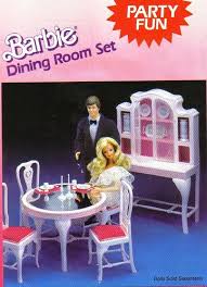 Check out the barbie dining set & kitten (dvx45) at the official barbie website. Barbie Dining Room In 2021 Custom Barbie Vintage Barbie Dolls Barbie Images