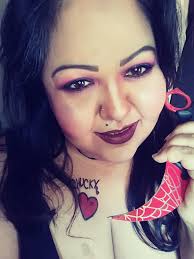 All my life folks have told me I look like Tiffany aka The Bride of Chucky,  so today I decided to embrace it. My baby boy will wear his Chucky costume  later,