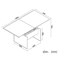 Masa pentru bucatarie extensibila pretul depinde in functie de materialele folosite. Masa Cafea Extensibila Carizma Pal Melaminat Alb 700 X 700 X 485 Mm Ext 1400x700x700 Mm Emag Ro