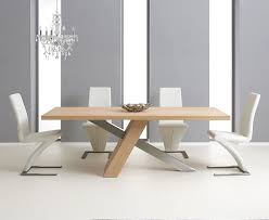 Mark Harris Montana Oak And Metal Dining Set 195cm 4 Hereford White Chairs Arredo Interni Cucina Arredamento Tavoli Da Pranzo