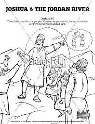 This free coloring page shows the priests carrying the ark across the jordan river on dry land. Joshua 3 Crossing The Jordan River Kids Bible Story Sharefaith Kids