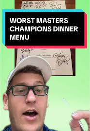 Funny Masters Dinner Menu