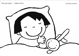 kleurplaat anna gaat slapen verteltas peuters thema slaapkamers slapen peuter thema