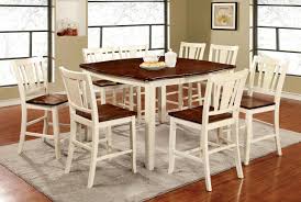5 out of 5 stars. 9 Pcs Cherry Vintage White Counter Height Dining Table Set