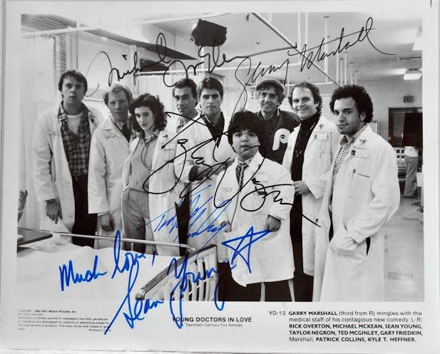 Young Doctors In Love Cast Signed Photo X5 - Garry Marshall, Michael  Mckean, Sean Young + W/COA