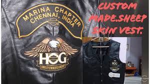 Hog harley davidson owners group embroidered patch and pin. Custom Made Leather Vest For Harley Davidson Riders Harley Patches Stitched Hog Harleydavidson Youtube