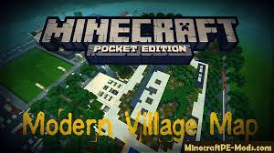 Some activities in the game include mining for ore, fighting hostile mobs, and crafting new blocks and tools by gathering various. Modern Village Minecraft Pe Map Ios Android 1 17 2 1 16 221 Download