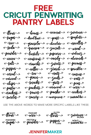Download Diy Pantry Labels On A Cricut Joy Explore Or Maker Jennifer Maker