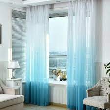 Stylish Window Screen Sheer Curtain Light Sky Blue 273400502 With Color Gradient Pattern Luxury Curtains Curtains Living Room Curtains