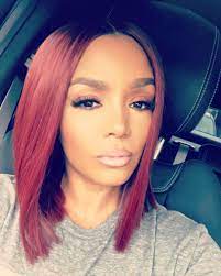Middle Part Straight Bob Wigs For Black Women African American Wigs Straight Bob Hairstyles Straight Bob Hairstyles Hair Styles African Hairstyles