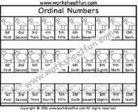 Number Ordinal Numbers Free Printable Worksheets