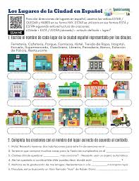 This Pdf Worksheet Was Designed To Help You Practice Vocabulary About Places In The City In Spanish By Solving Ex Spanish Places How To Memorize Things Spanish