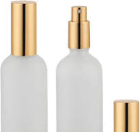 Glass Spray Bottle 3.4oz, Empty Frosted Perfume Atomizer, Fine Mist  Spray,Gold Sprayer (2 PACK)