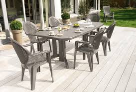 Les salons de jardin ont bien changé, fini le plastique uni impossible à nettoyer. Table Et Chaise De Jardin Pas Cher Plastique Novocom Top