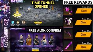 You will not be able to redeem your rewards with guest accounts. Free Fire Time Tunnel Event Rewards Free Alok More 3rd Anniversary Event Details New Event Youtube
