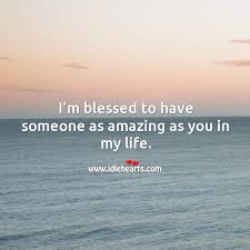 I M Blessed To Have Someone As Amazing As You In My Life Idlehearts