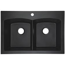 I might learn to love my black granite composite sink after all! Dual Mount Granite Composite Kitchen Sink 50 50 Home Outlet