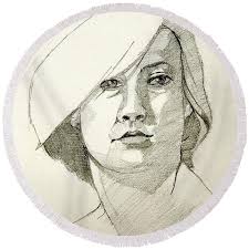 Sketch for Anne Yoga Mat by Ray Agius