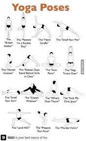 Yoga Pose Names Funny In 2020 Funny Yoga Poses Yoga Funny Yoga Poses Chart