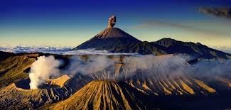 Pemandangan Gunung Bromo Jawa Timur Indonesia Gunung Berapi Taman Nasional
